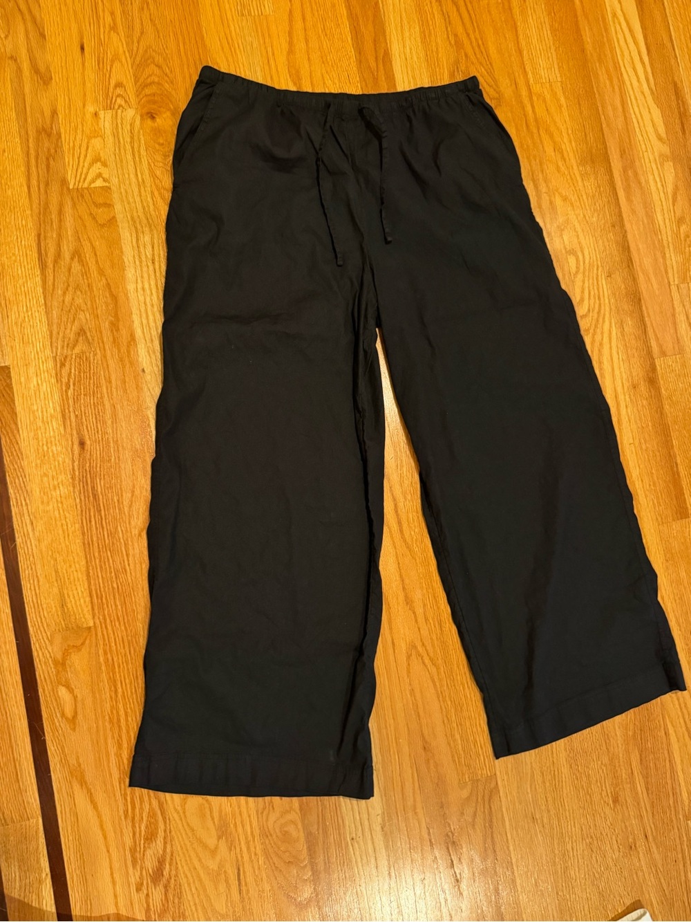 Athleta Retreat Linen High Rise Wide-Leg Pants - Black
